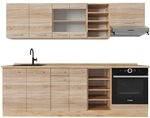 Vicco K&uuml;chenzeile R-Line, Sonoma/Goldkraft Eiche, 240 cm ohne Arbeitsplatte,...