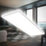 B.K.Licht - LED Deckenlampe mit indirektem Licht, 3cm flach, neutralwei&szlig;es...
