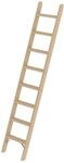 PROREGAL Stufen-Anlegeleiter Holz ohne Traverse | 8 Stufen | Leiter,...