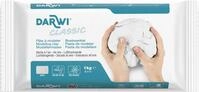 Darwi DA0801000000C - Modelliermasse Classic, Block 1kg, luftrocknend, Wei&szlig;