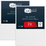 Keilrahmen Leinwand zum Bemalen 70x90 cm &ndash; Artina FSC&reg; 2er Set bespannte