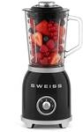 SWEISS Standmixer Smoothie Vintage MXV9, 2 Geschwindigkeitsstufen und Pulsfunktion, 6