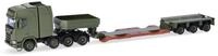 Herpa LKW Modell Scania CR 20 HD Tieflade-Sattelzug Danish Army (DK), Miniatur im