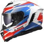 LS2, Integraler Motorradhelm STORM III KOMAI White Blue Red, M