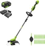 Greenworks 24V 33cm Akku Rasentrimmer f&uuml;r G&auml;rten inkl. 4.0 Ah und Ladeger&auml;t...