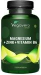 ZM+ Kapseln Vegavero | Zink, Magnesium, Vitamin B6 | Vegan | Premium: Mit...