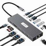 Acer USB C Docking Station 3 HDMI 4K@60Hz, 13IN1 Triple Display Hub 10Gbps