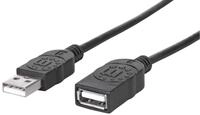 Manhattan 308519 Hi-Speed USB 2.0 Verl&auml;ngerungskabel (A-Stecker auf A-Buchse) 1 m