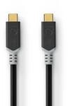 Nedis CCBW64020AT20 c&acirc;ble USB 2 m USB4 Gen 2x2 USB C Noir, Argent