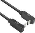 ACT USB C Winkel Kabel 1m, PD 60W USB C Winkelstecker 90 Grad, oben/unten nach