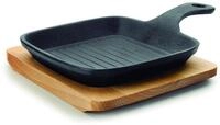 LACOR Mini Grill Magma, Gusseisen, Schwarz, 21 cm, 25876