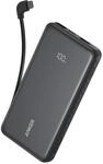 Zolo Power Bank 10000mAh 22.5W Schnellladung Power Bank mit eingebautem USB-C...