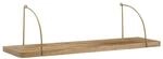 FineBuy Wandregal Mango Massivholz/Metall 60 cm H&auml;ngeregal Industrial, Design
