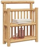 vidaXL Wandregal mit Regal Wandmontiert Natur 40 x 13 x 44 cm Bambus, Praktisches