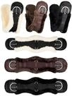 Equinate Westerngurt Classical mit echtem Lammfell - anatomischer Sattelgurt...