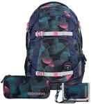 Coocazoo Schulrucksack-Set MATE &bdquo;Cloudy Peach 3-teilig, blau/lila/pink,