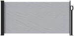 vidaXL Seitenmarkise, einziehbar, grau, 500 x 100 cm, Polyester, rechteckig,...