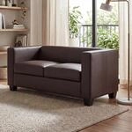 Mendler 2er Sofa Lille - Kunstleder, Coffee