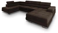 Masseno Ecksofa CASONE L-S mit Schlaffunktion U-Form, Sofa mit Bettkasten,