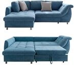 Modernes Ecksofa mit Schlaffunktion B250/T190/H84 cm, Wellenunterfederung mit