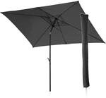 SVITA Sonnenschirm Set 3x2m Balkonschirm rechteckig mit Sonnenschutz Matt