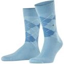 Burlington Herren Socken Preston M So weich und warm gemustert 1 Paar, Blau Deep Sea