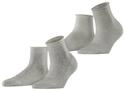 ESPRIT Damen Socken Lacy Flowers 2-Pack W Sso Baumwolle gemustert 2 Paar, Grau Storm