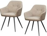 HTI living Esszimmerstuhl 2er Set Antikbraun/Taupe Joschka K&uuml;chenstuhl
