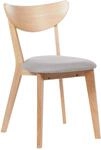 Beliani Moderne Esszimmerst&uuml;hle 2er Set Esszimmer K&uuml;che Heller Holzfarbton/grau