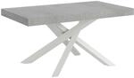 Itamoby Volantis Premium Ausziehtisch, 160/264 x 90 cm, Betonf&uuml;&szlig;e, Wei&szlig;