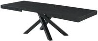 Vente-unique - Esstisch ausziehbar - 6 bis 10 Personen - MDF & Metall - Schwarz...