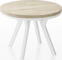 WFL GROUP Designer Runder Ausziehbarer Esstisch - Loft-Stil, Industriell,