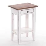 DESIGN DELIGHTS Rustikaler Vintage Telefontisch PLANTA | 52x34cm (HxB), Mahagoni