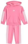 adidas Unisex Baby ESSENTIALS HOODED JOGGER, pink fusion/white, 12-18 Months