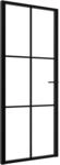Bussandri Exclusive - Innent&uuml;r ESG Glas und Aluminium 83x201,5 cm Schwarz