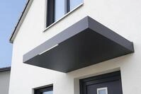 Gutta Rechteckvordach BS 160 Anthrazit | Ma&szlig;e: 160 x 90 x 15,5 cm (BxTxH)