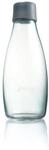 Retap ApS 0.5 Litre Medium Borosilicate Glass Water Bottle, Grey
