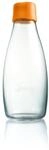 Retap ApS 0.5 Litre Medium Borosilicate Glass Water Bottle, Orange
