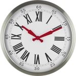 Eurotime 56860-07 Funk Wanduhr 40 cm Silber