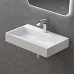 doporro Waschbecken Aufsatzwaschbecken Mineralguss H&auml;ngewaschbecken mit