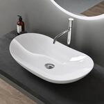 doporro Waschbecken Aufsatzwaschbecken BxTxH 63x36x14cm Wei&szlig; Gl&auml;nzend...