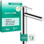 hansgrohe Zesis S - Waschtischarmatur ohne Ablauf, energiesparend (CoolStart),