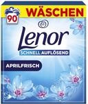 LENOR Pulverwaschmittel Universal Aprilfrisch 90 Waschladungen, Extra Geruchsabwehr