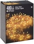 Spetebo Cluster Micro Lichterkette 480 LED warmwei&szlig; - 480 cm - B&uuml;schel...