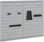 vidaXL Werkzeugwandpaneel 2 pcs Grau 100 x 1 x 80 cm, Werkzeug-Organizer, stabiles
