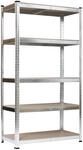 SCHULTE Regalwelt Stecksystem-Schwerlastregal 5 MDF B&ouml;den 180x120x40 cm...