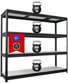 PROREGAL Schwerlastregal Dino 180x200x60cm 4 Melamin-Ebenen 16mm Fachlast 500kg