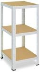 shelfplaza Home 90x50x50 cm Schwerlastregal in wei&szlig; mit 3 B&ouml;den und 175 kg Traglast