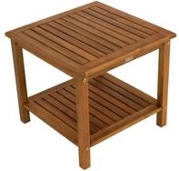 DEGAMO Beistelltisch Gartentisch St. Vincent aus Akazienholz, braun ge&ouml;lt, 50x50cm,