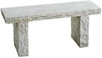 Dehner Gartenbank, 2-Sitzer, ca. 100 x 30 x 44 cm, Granit, grau